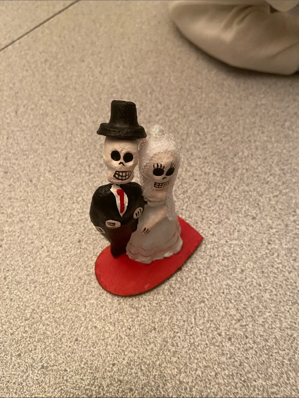 Skeleton Bride and Groom Tabletop Decor - White and Black
